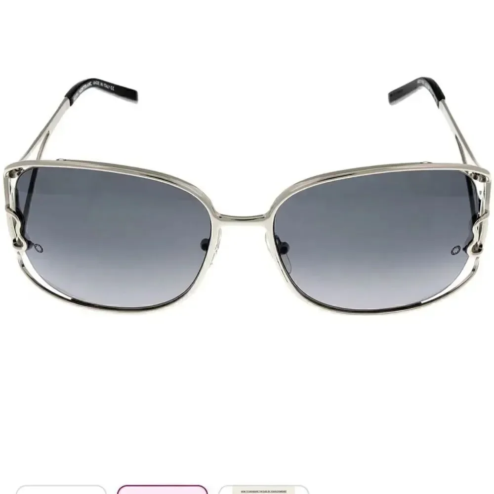 Mont Blanc Sunglasses MB318S Women Dark Gray Gunmetal Rectangular 60-17 135 mm